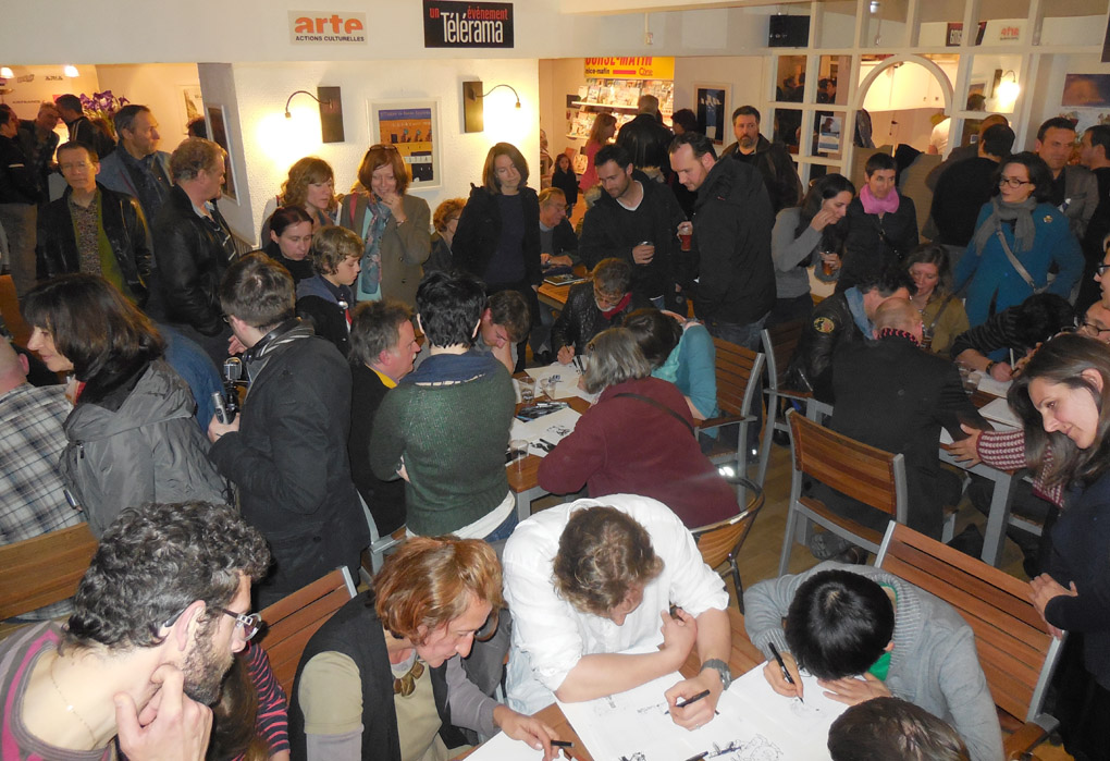 Des auteurs, du public : pas mal de monde au Café Una Volta !