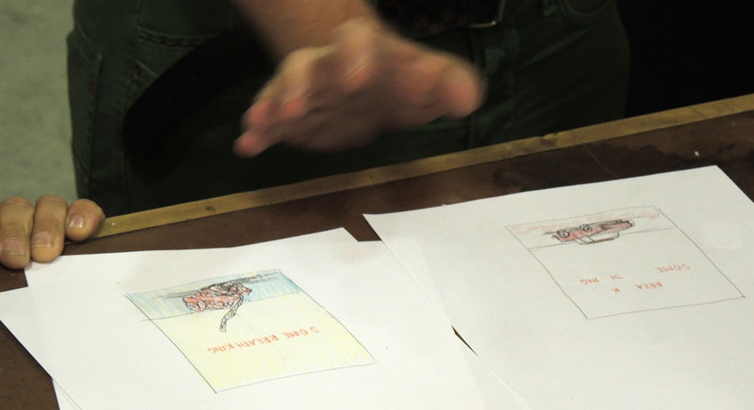 Break Something : Anders Nilsen and Zak Sally - cover sketches
